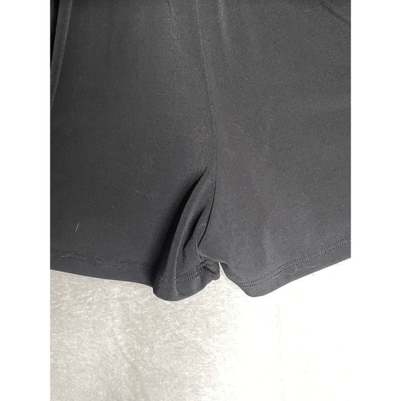 PAPER plane black cold shoulder shorts romper zip front sz Small Elastic Waist - Picture 4 of 8